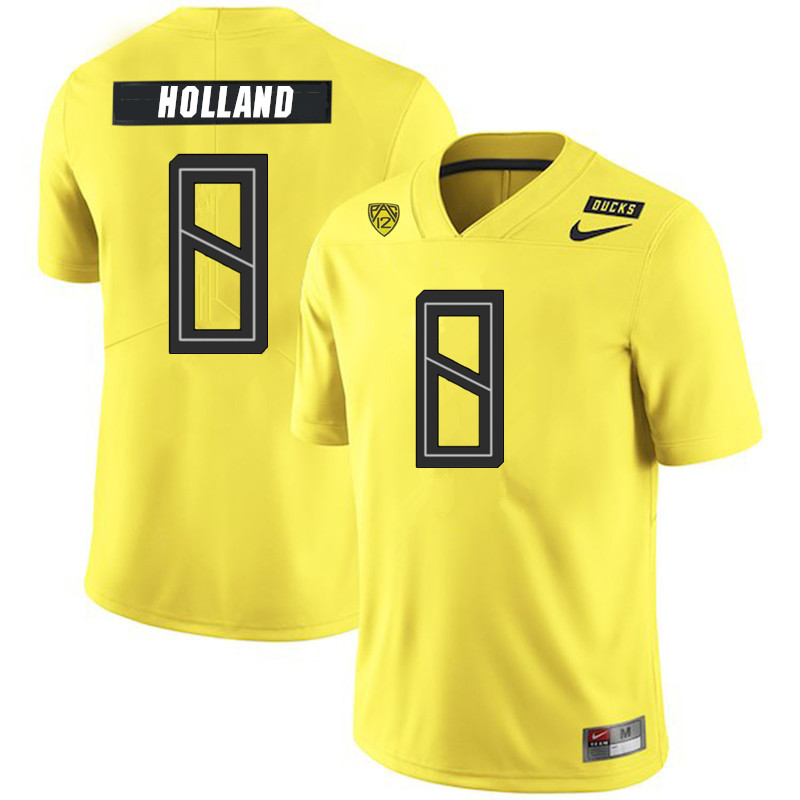 2019 Men #8 Jevon Holland Oregon Ducks College Football Jerseys Sale-Yellow - Click Image to Close